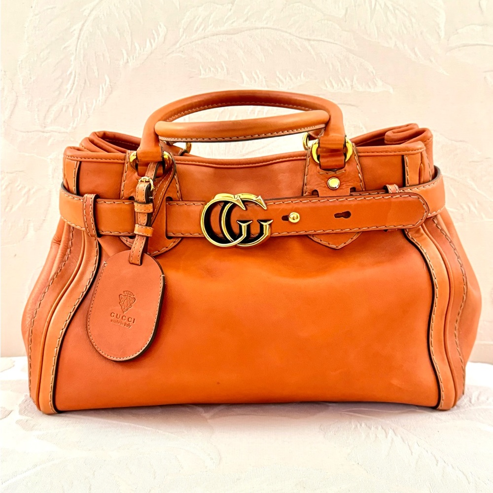 GUCCI Calfskin Medium GG Tote